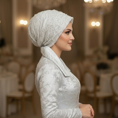 Eşarpbone Abiye Kumaş El Yapımı