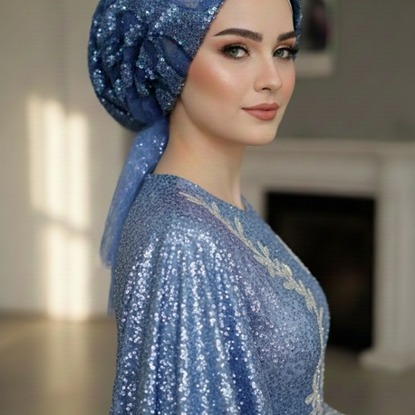 Eşarpbone Abiye Kumaş El Yapımı