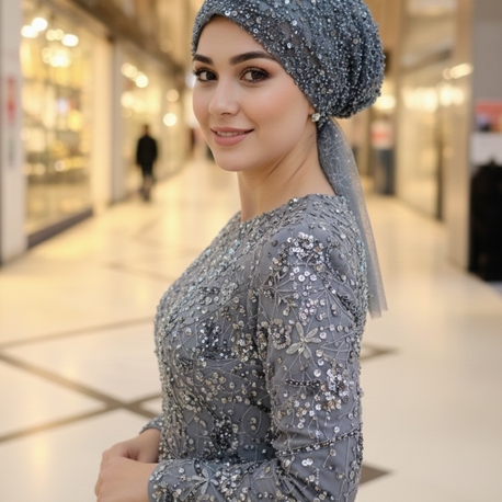 Eşarpbone Abiye Kumaş El Yapımı