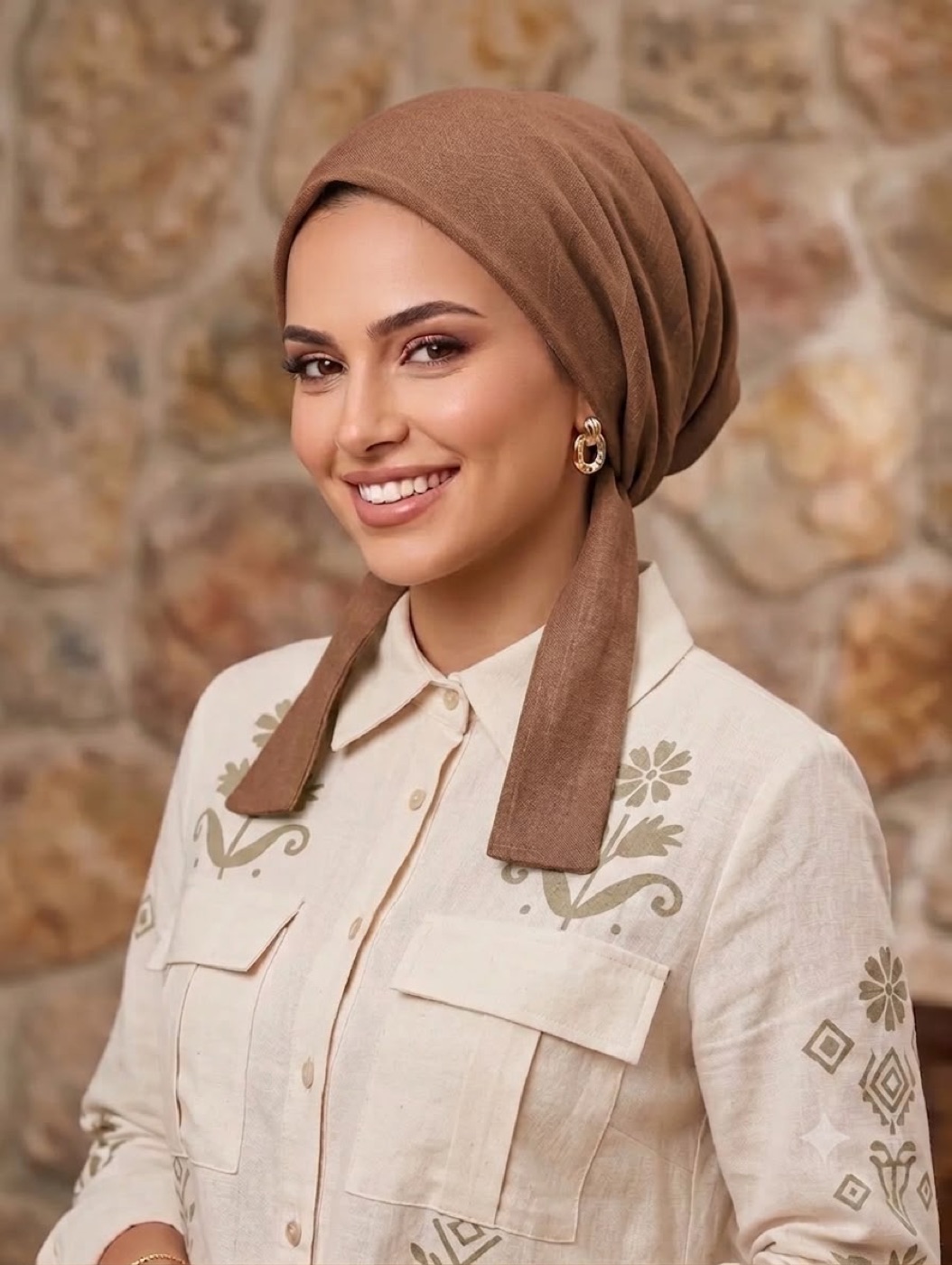 Tülbent Kumaşı - Açık Kahve