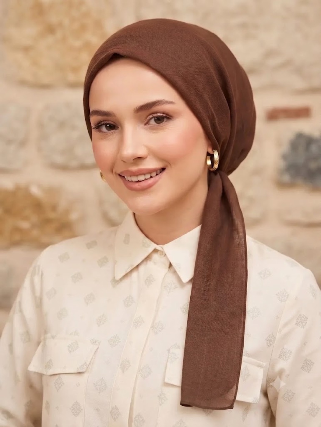 Tülbent Kumaşı - Kahverengi