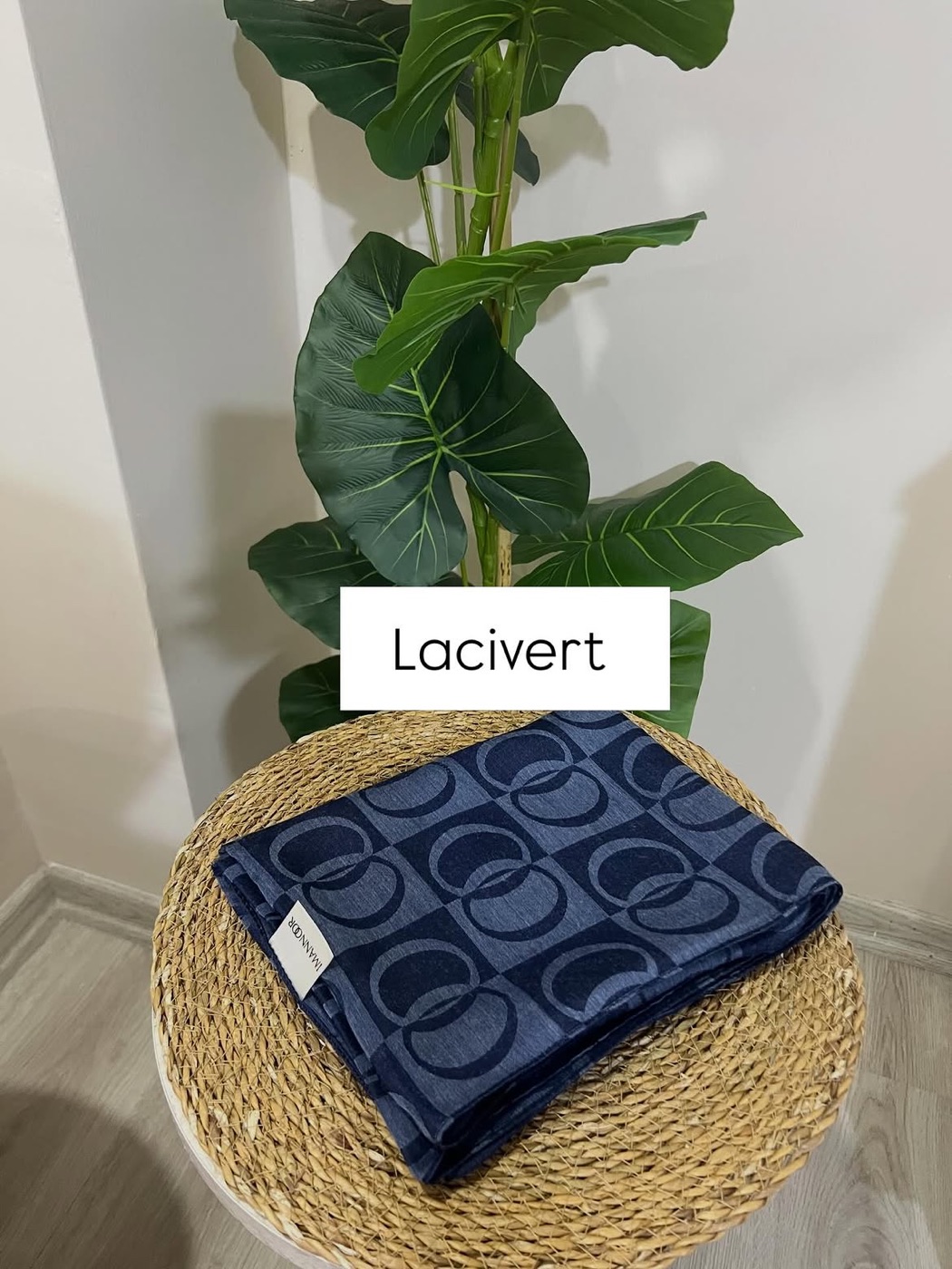 Halka Desen Şal - Lacivert — 2